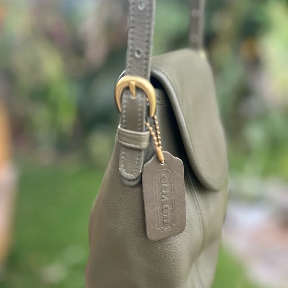 Vintage Coach Soho Small Flap Bag 4108 Loden Green Costa Rica 1998 Rare leather